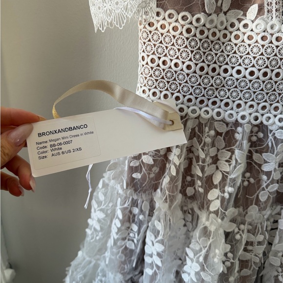 Bronx and Banco Megan Mini Dress in White - Picture 7 of 9